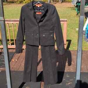 Cynthia Steffe Women Pant Suit Sz 6 Black Cotton Spandex Office Career Professio